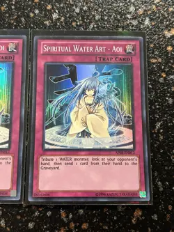 Yugioh 3x Spiritual Water Art - Aoi (2x AP02 And 1x CRV) - Image 2