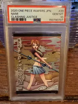 2020 ONE PIECE WAFERS JAPANESE CLASHING JUSTICE #20 NAMI PSA 10 - Image 1