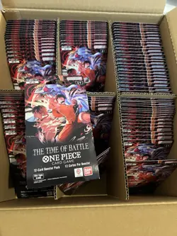 One Piece OP-16 The Time Of Battle Sleeved Booster Packs English Lot of 80 New - Image 1