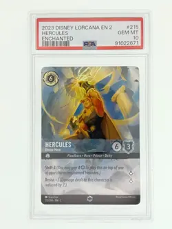 Disney Lorcana Hercules Divine Hero Enchanted Holo 215/204 PSA 10 EN 2023 - Image 2