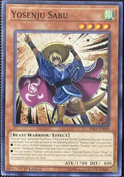 Yosenju Sabu RIRA-EN009 Rising Rampage 1st Edition - Yugioh Card - Image 1
