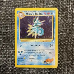 Misty's Seadra #9 Prerelease Promo Rare Gym Heroes Pokemon Card LP - Image 1