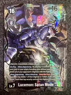 Digimon Card Game Lucemon: Satan Mode EX10-060 SR Alternate Art NM - Image 1