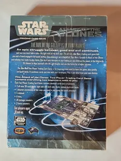 NEW SEALED Vintage Star Wars Attack Of The Clones 2-Player Trading Card Game - Image 2