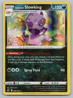 Galarian Slowking 098/198 Holo Rare Chilling Reign Pokemon Holo NM/M - Image 1