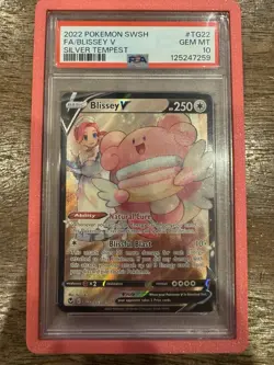 Pokemon Blissey V TG22/TG30 SWSH12 Silver Tempest TG Full Art Holo PSA 10 - Image 1