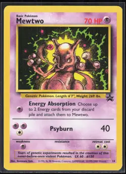 Mewtwo 14 Promo Wizards Black Star Promos Pokemon 1-11-70 - Image 1