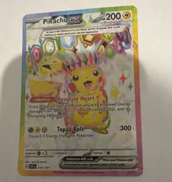Pokemon TCG Pikachu ex 219/191 SV08 Surging Sparks Hyper Rare Full Art Holo EN - Image 1