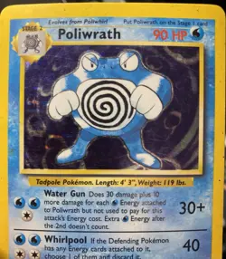 Poliwrath 13/102 1999 Pokemon Base Set Holo Unlimited - Image 4