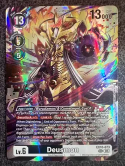Digimon Card Game Deusmon EX10-073 SEC Alternater Art Sinister Order NM - Image 1