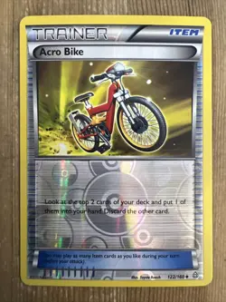 Acro Bike 122/160 Primal Clash Trainer Reverse Holo Pokemon Card NM - Image 1