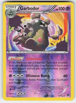Garbodor 57/122 Holo Rare BREAKpoint Pokemon Reverse Holo Moderately Played - Image 1