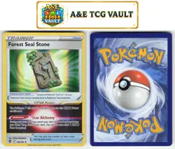 Forest Seal Stone 156/195 Holo Rare Silver Tempest Pokemon Holo Near Mint - Image 1