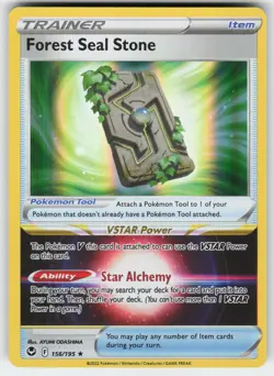 Forest Seal Stone 156/195 Holo Rare Silver Tempest Pokemon Holo Near Mint - Image 2