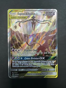 Espeon & Deoxys GX SM240 Tag Team Black Star Promo NM Pokemon TCG - Image 3