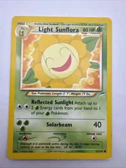 Light Sunflora 72/105 Common Neo Destiny Pokemon LP - Image 1