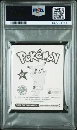 1999 MERLIN POKEMON #S30 PIKACHU-PRISM PSA 9 MINT - Image 2