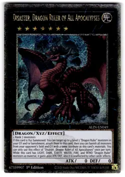 DISASTER DRAGON RULER OF ALL APOCALYPSES QUARTER CENTURY RARE NM ALIN-EN049 - Image 1