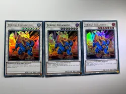 3 x Jurrac Giganoto BLMM-EN148 Ultra Rare 1st Edition YuGiOh Playset NM - Image 1