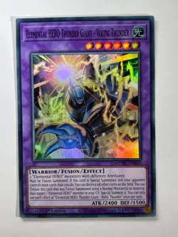 Elemental HERO Thunder Giant - Voltic Thunder MZMU-EN029 Super Rare 1st Card NM - Image 1