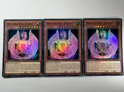 3 x Dragolithia Kunzite ALIN-EN100 Super Rare 1st Edition YuGiOh Playset - Image 1