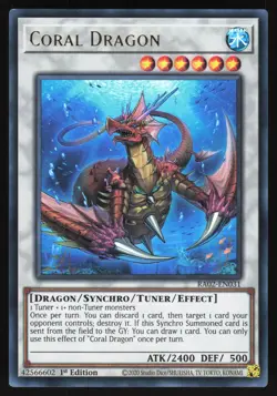 Coral Dragon - RA02-EN031 - Ultra Rare - 1st Edition Yugioh - Image 1