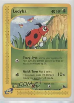 Ledyba Pokemon e-Card Series Skyridge #72 2003 - Image 1