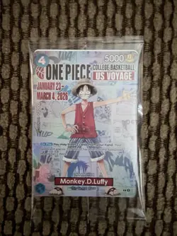 Sealed One Piece Monkey D Luffy US VOYAGE College Basketball Promo Card P-055 - Image 3