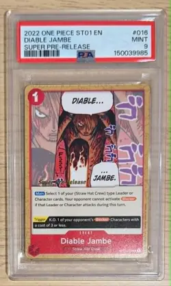 PSA 9 One Piece Starter Deck 01 Diable Jambe ( Super Pre-Release Ver. ) - Image 1