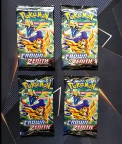 4x Pokemon TCG: Crown Zenith Booster Packs - New & Sealed. - Image 1
