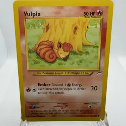 Pokemon TCG - Vulpix 91/105 Unlimited Common - Neo Destiny - NM - Image 1