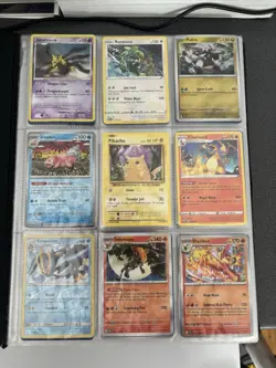 Pokemon Card Collection Binder 180 Holo Reverse Holo Cards Charizard + Pikachu - Image 1