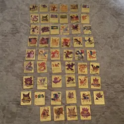 Pokemon TCG Gold Metal Foil 44 Cards Lot English - Image 3