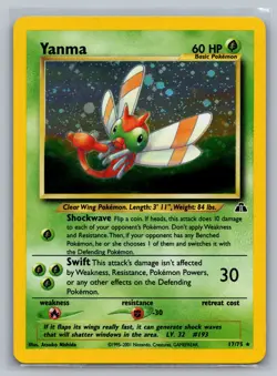 Yanma (17) Neo Discovery #17/75 Holo Rare Pokemon Card - Image 1