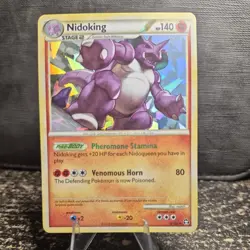 2010 Pokemon NIDOKING Triumphant Set CRACKED ICE HOLO Bleed Promo Card 6/102 EX - Image 2