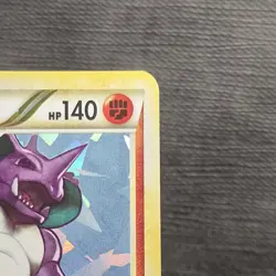 2010 Pokemon NIDOKING Triumphant Set CRACKED ICE HOLO Bleed Promo Card 6/102 EX - Image 3