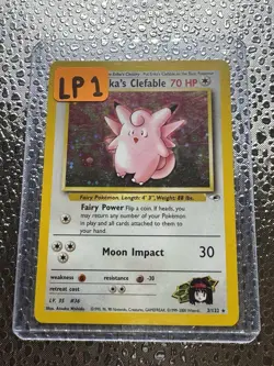 Pokemon TCG Erika's Clefable Gym Heroes Holo Rare Card 3/132 - Image 3