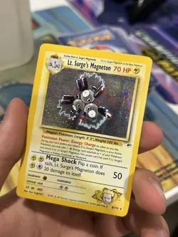 Lt. Surge's Magneton 8/132 Pokemon Gym Heroes Unlimited Holo Rare Card NM - Image 5