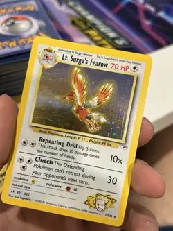 Lt. Surge's Fearow 7/132 Pokemon Gym Heroes Unlimited Holo Rare Card WOTC NM - Image 4