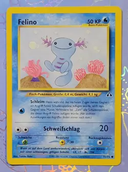 Felino 71/75 German Wooper Neo Revelation Pokemon Card VLP - Image 1