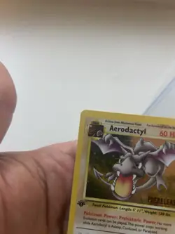 1st Edtion Pre Release Aerodactyl 1/62 Pokemon Card WOTC Fossil Set Ex Condtion - Image 2