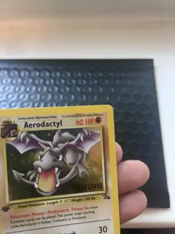 1st Edtion Pre Release Aerodactyl 1/62 Pokemon Card WOTC Fossil Set Ex Condtion - Image 3