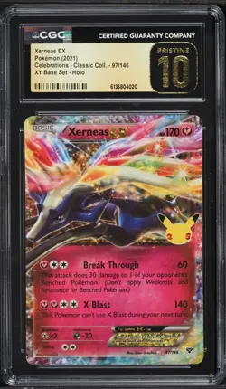 ✨ CGC 10 Pristine Xerneas EX 97/146 Pokemon Card Celebrations Classic XY Base - Image 1