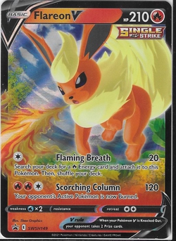 Flareon V SWSH149 SWSH: Sword & Shield Promo Cards Holo NM - Image 1