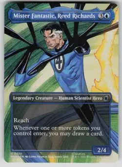 Mister Fantastic, Reed Richards (Borderless) Marvel Super Heroes 320 MTG NM - Image 1