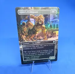 MTG Magic The Gathering Ajani’s Pridemate Foil Borderless Cat White Commander - Image 1