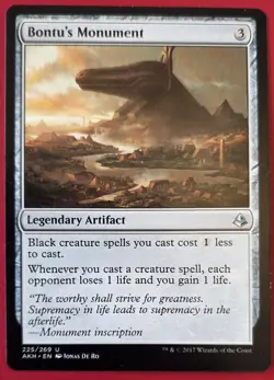 MTG Bontu's Monument - Amonkhet: #225, Magic: The Gathering Legendary Artifact - Image 1