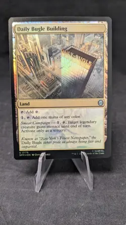 Daily Bugle Building FOIL - MTG Magic the Gathering Spiderman - Crimped - Image 1