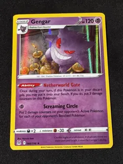 Gengar 066/196 Pokemon SWSH11: Lost Origin Holo Holo Rare NM Pokemon Tcg - Image 1