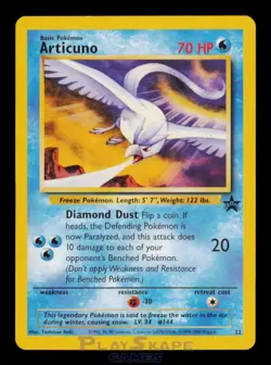 Pokemon Card Articuno 22 Wizards Black Star Vintage WOTC Promo LP 2000 - Image 1
